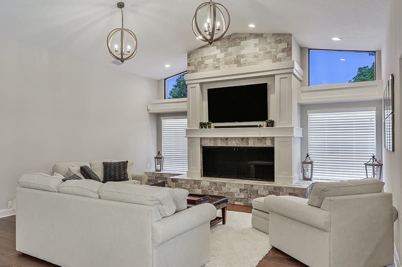 stylish living room real estate listing photo