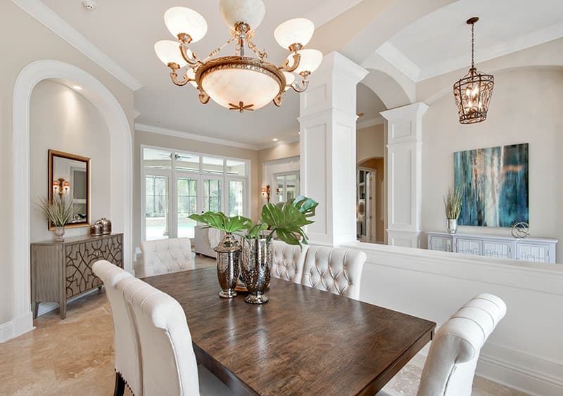 stylish dining room real estate photo