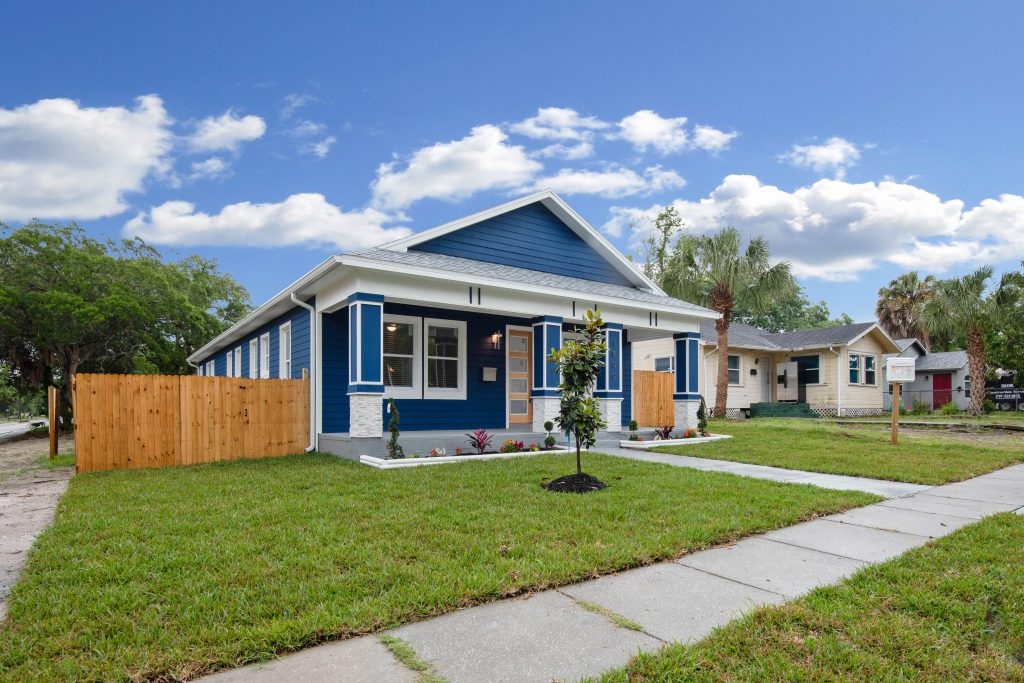 corner photo of a tampa heights home