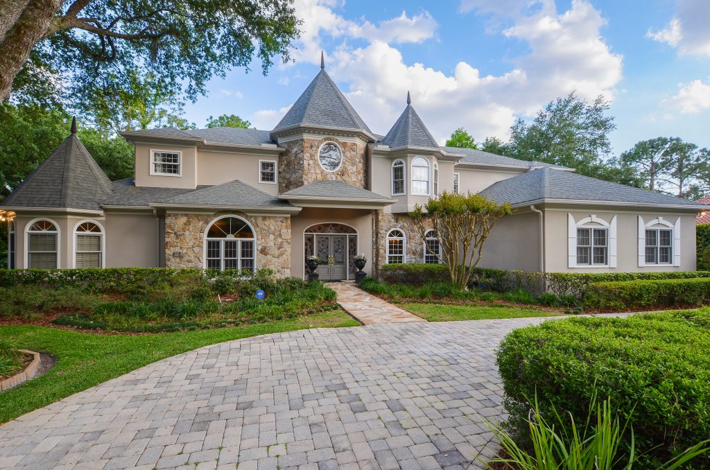 photo of a large castle-like home in wesley chapel